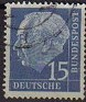 Germany - 1957 - Characters - 15 Pfennig - Green - Characters, Lubke - Scott 709 - President Heinrich Lubke - 0